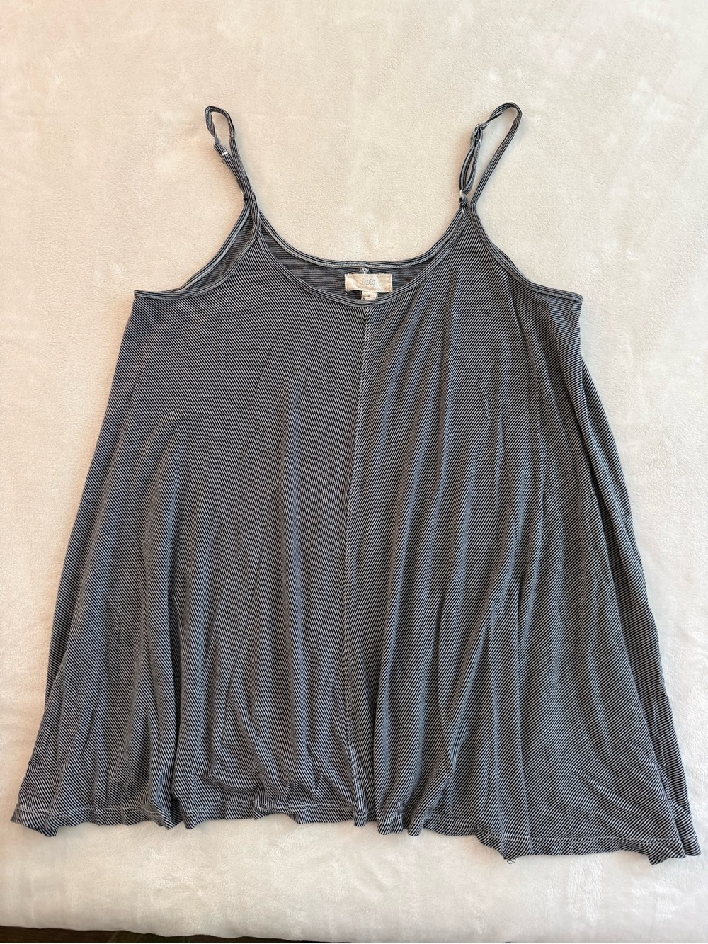 Cupio Gray Swing Cami with Adjustable Straps